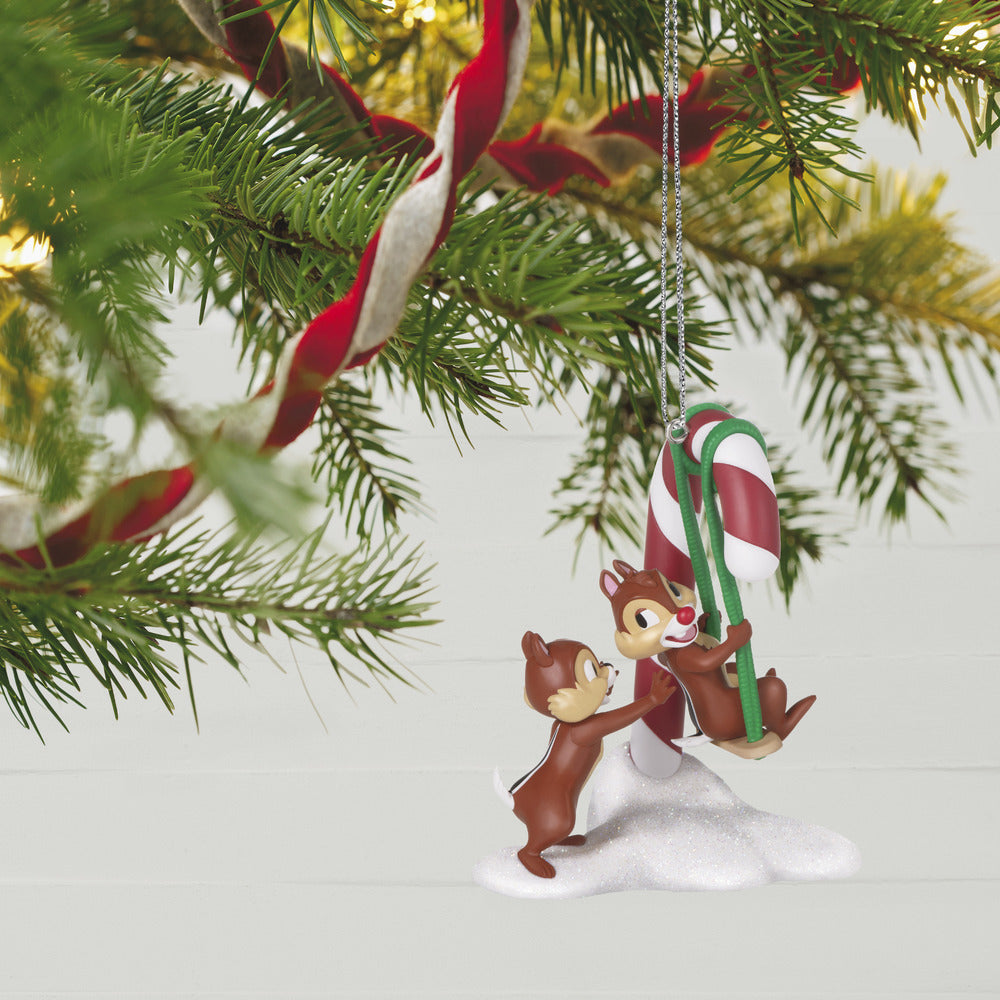 2022 Hallmark Keepsake Ornament - Disney Chip and Dale Swinging Into Shenanigans