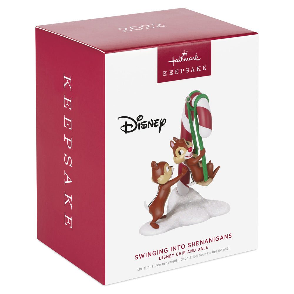 2022 Hallmark Keepsake Ornament - Disney Chip and Dale Swinging Into Shenanigans