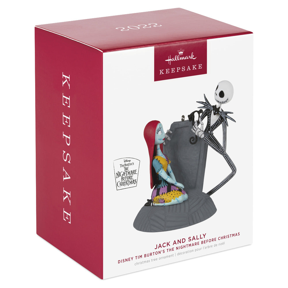 2022 Hallmark Keepsake Ornament - Disney Tim Burton's The Nightmare Before Christmas Jack and Sally
