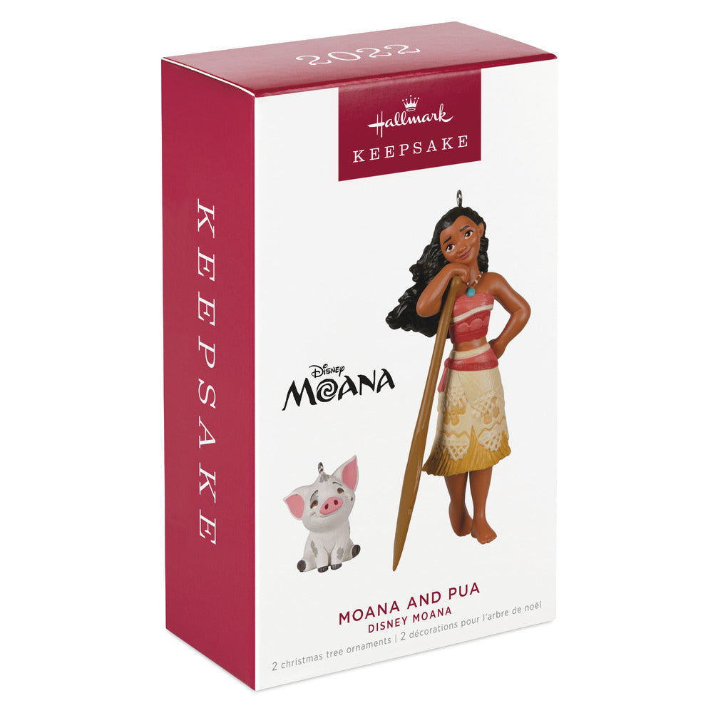 2022 Hallmark Keepsake Ornament - Disney Moana and Pua Set of 2