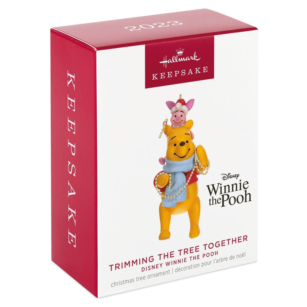 2023 Hallmark Keepsake Ornament - Disney Winnie the Pooh Trimming the Tree Together