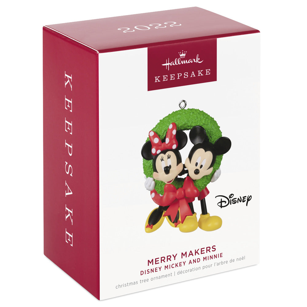 2022 Hallmark Keepsake Ornament - Disney Mickey and Minnie Merry Makers