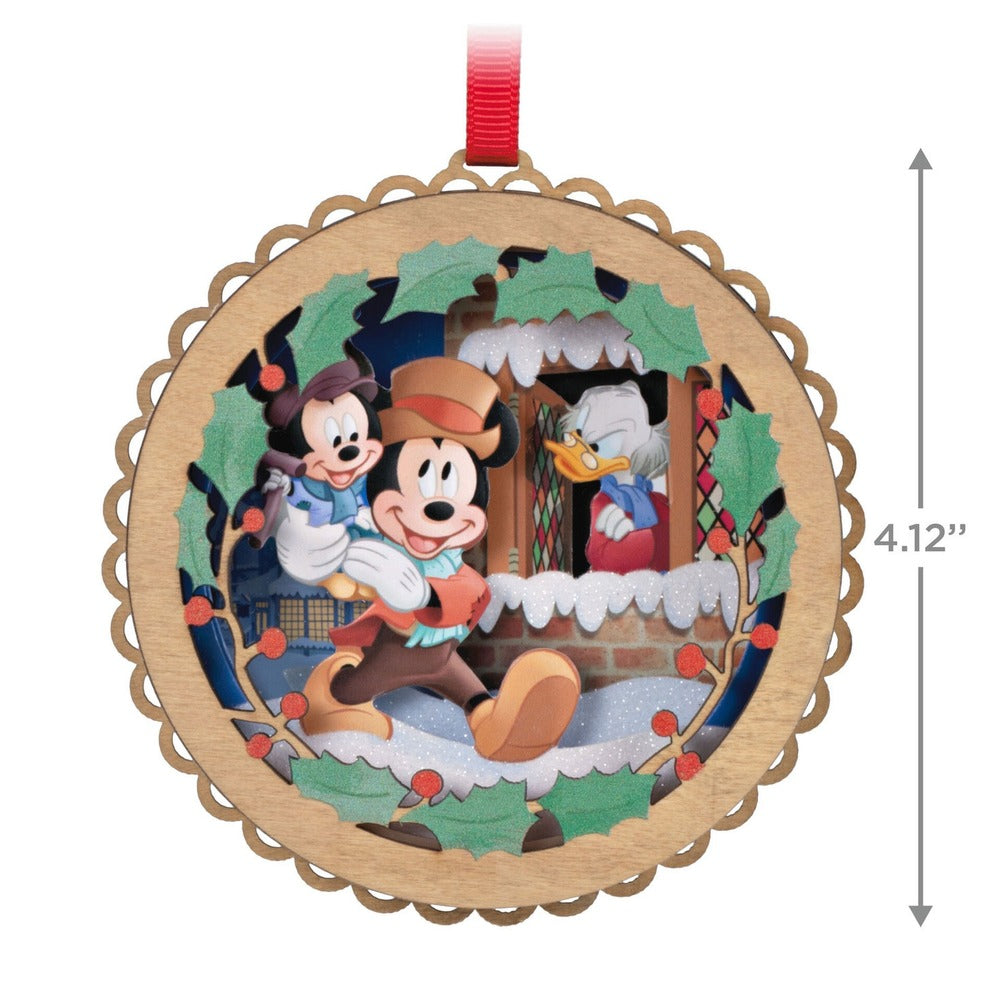 2023 Hallmark Keepsake Ornament - Disney Mickey's Christmas Carol 40th Anniversary Papercraft