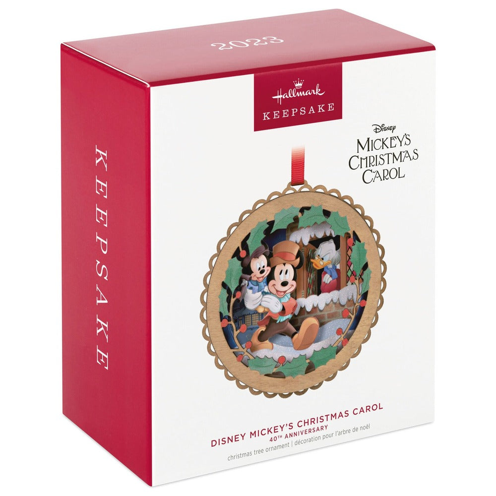 2023 Hallmark Keepsake Ornament - Disney Mickey's Christmas Carol 40th Anniversary Papercraft