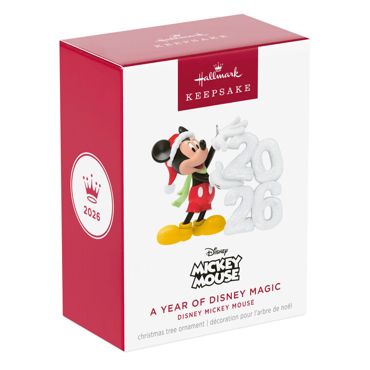 2026 Hallmark Keepsake Ornament - Disney Mickey Mouse A Year of Disney Magic