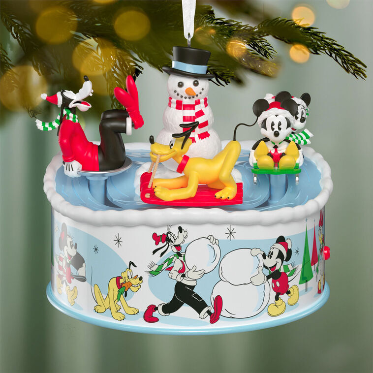 2026 Hallmark Keepsake Ornament - Disney Mickey & Friends Sledding Season Musical with Light and Motion
