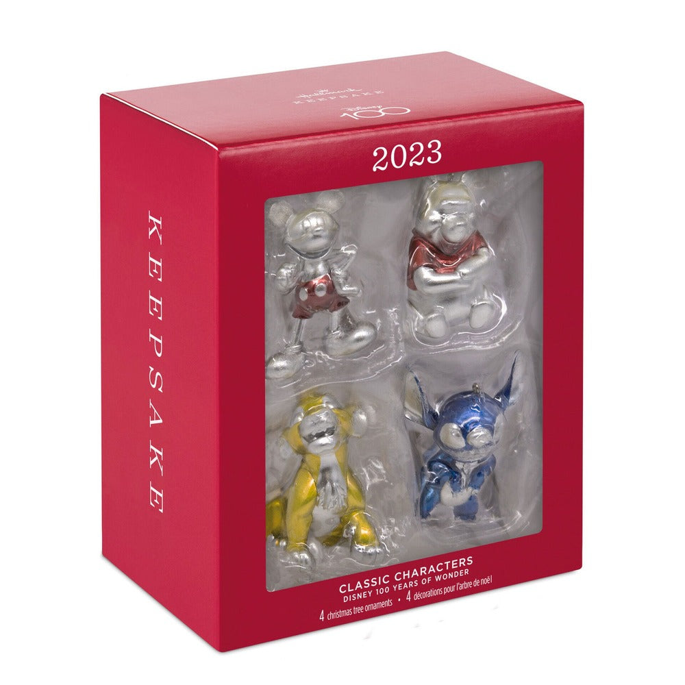 2023 Hallmark Keepsake Ornament - Disney D100 Classic Characters Set of 4