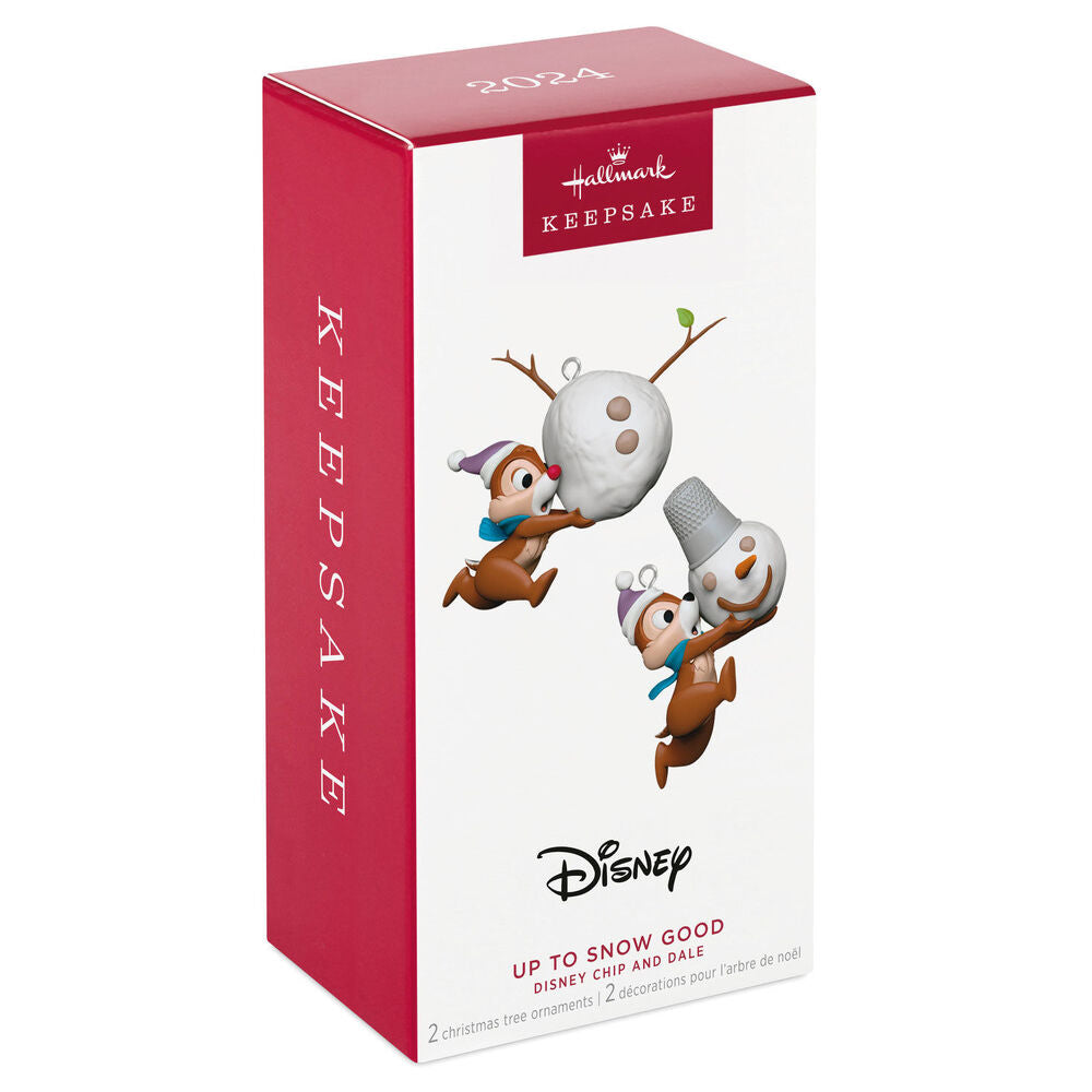 2024 Hallmark Keepsake Ornament - Disney Chip and Dale Up To Snow Good (Set of 2)