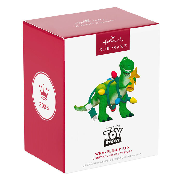 2026 Hallmark Keepsake Ornament - Disney Pixar Toy Story Wrapped-Up Rex