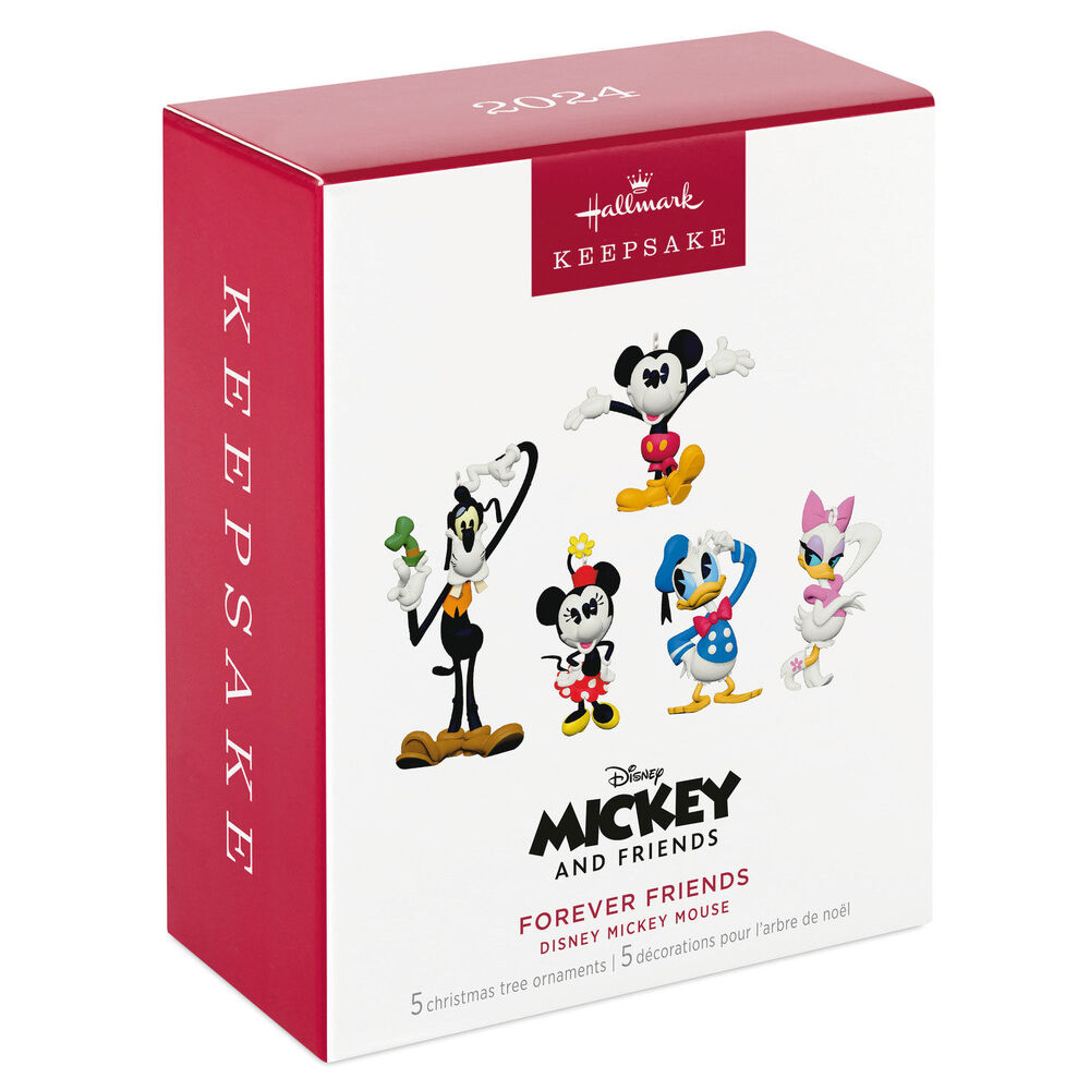 2024 Hallmark Keepsake Ornament - Disney Mickey and Friends Forever Friends (Set of 5)