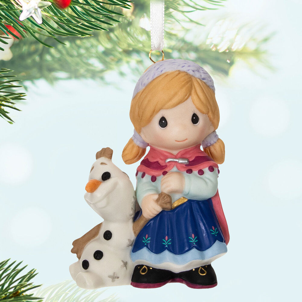 2024 Hallmark Keepsake Ornament - Disney Precious Moments Frozen Anna and Olaf Porcelain