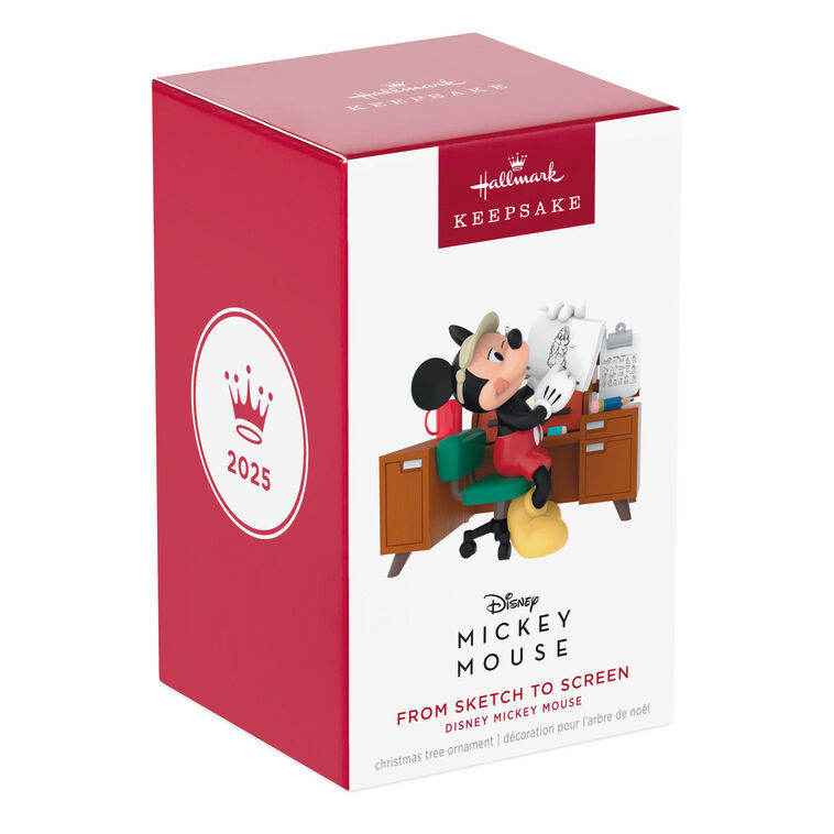 2025 Hallmark Keepsake Ornament - Disney Mickey Mouse From Sketch to Screen