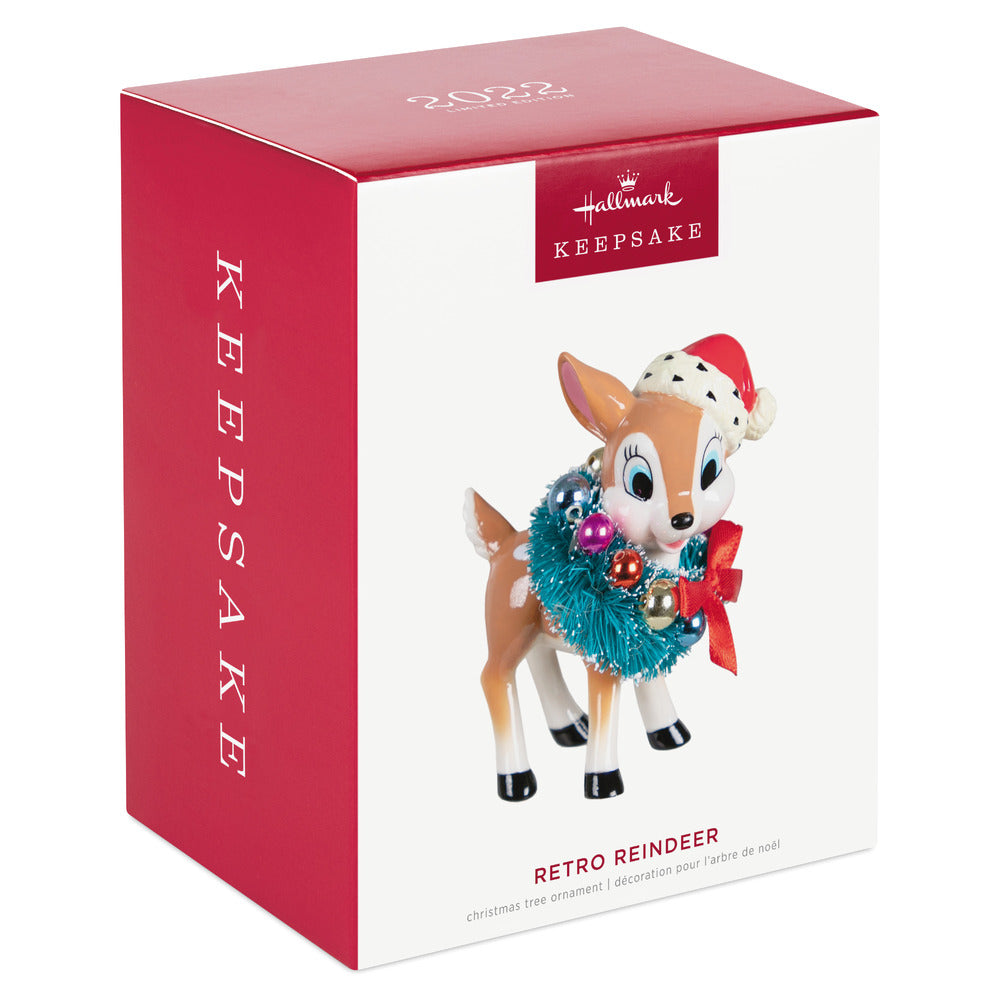 2022 Hallmark Keepsake Ornament - Retro Reindeer Porcelain