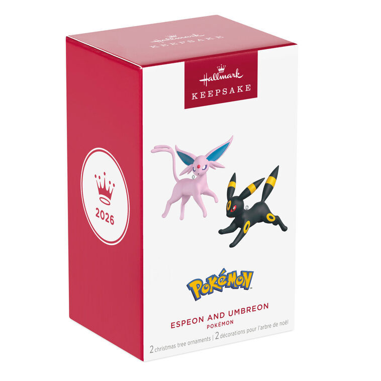 2026 Hallmark Keepsake Ornament - Pokémon Espeon and Umbreon (Set of 2)
