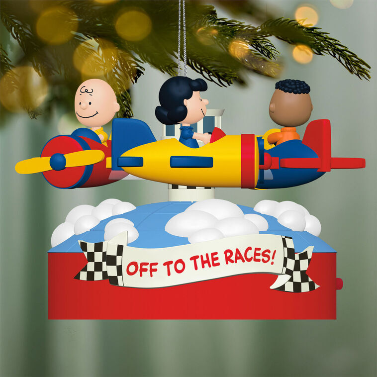 2026 Hallmark Keepsake Ornament - The Peanuts Gang Off to the Races! Musical with Motion