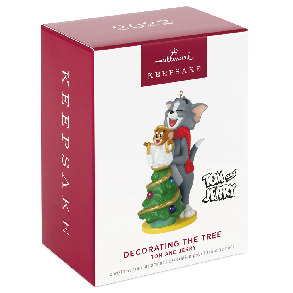 2022 Hallmark Keepsake Ornament - Tom and Jerry Decorating the Tree