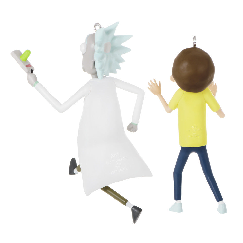 2022 Hallmark Keepsake Ornament - Rick and Morty Just Don't Think About It Morty! Set of 2