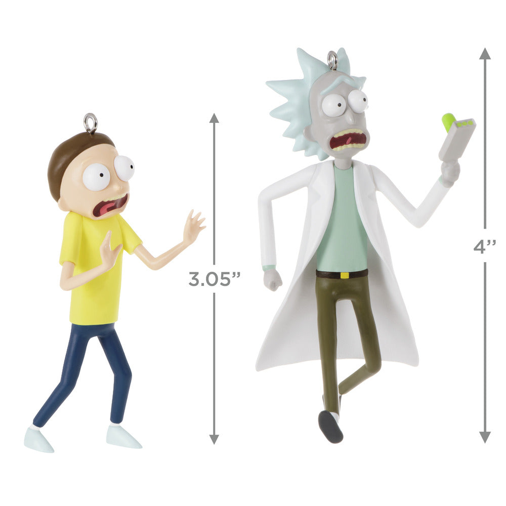 2022 Hallmark Keepsake Ornament - Rick and Morty Just Don't Think About It Morty! Set of 2