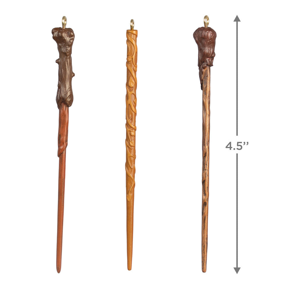 2022 Hallmark Keepsake Ornament - Harry Potter Wizarding Wands Metal Set of 3