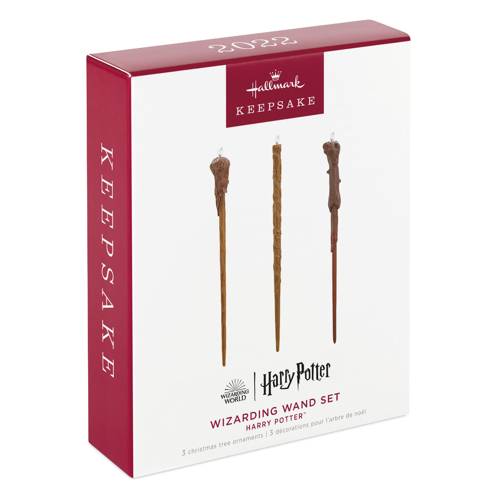 2022 Hallmark Keepsake Ornament - Harry Potter Wizarding Wands Metal Set of 3
