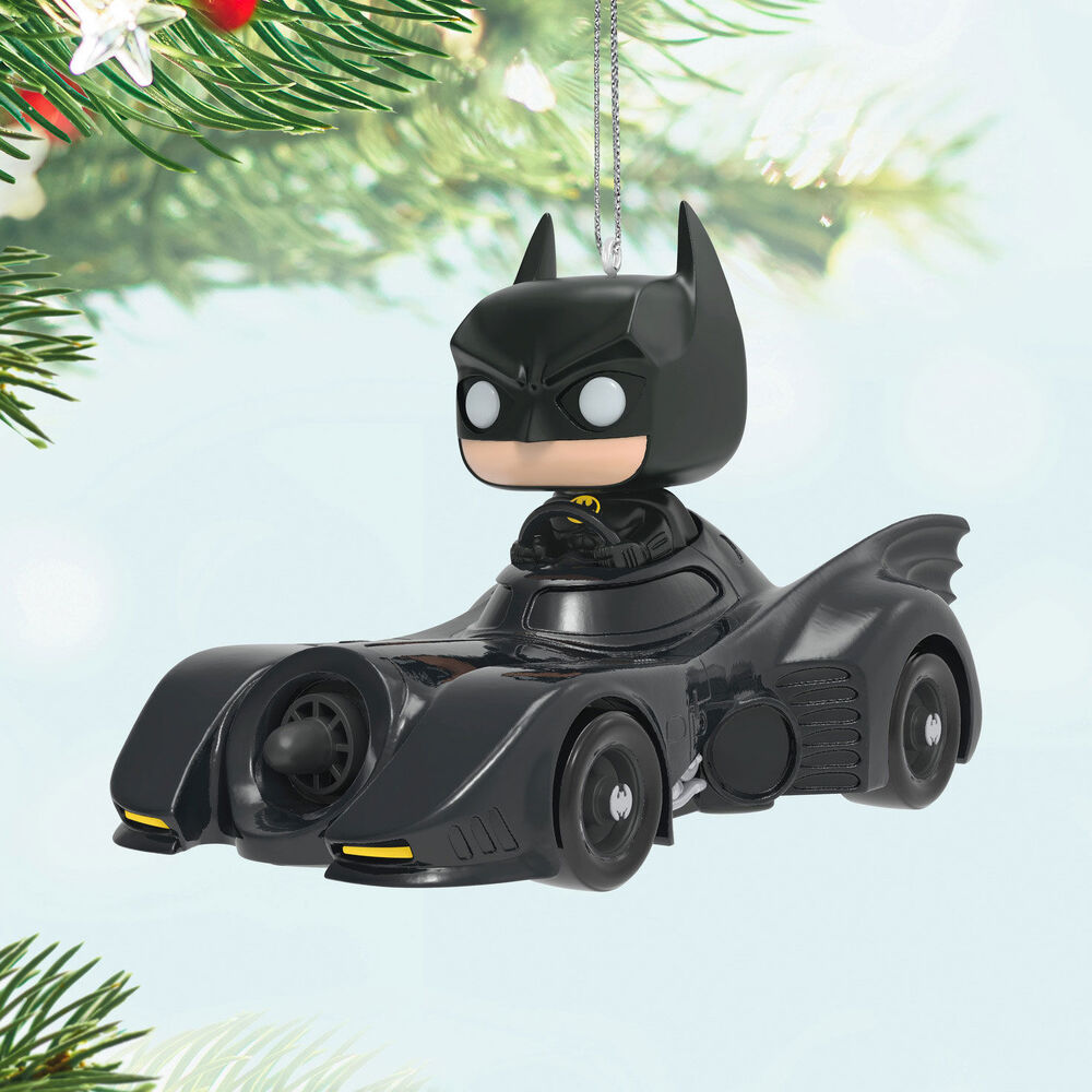 2024 Hallmark Keepsake Ornament - DC Comics 1989 Batman in his Batmobile Funko POP!