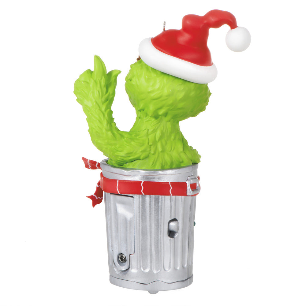 2022 Hallmark Keepsake Ornament - Sesame Street Oscar the Grouch Peekbuster with Motion-Activated Sound