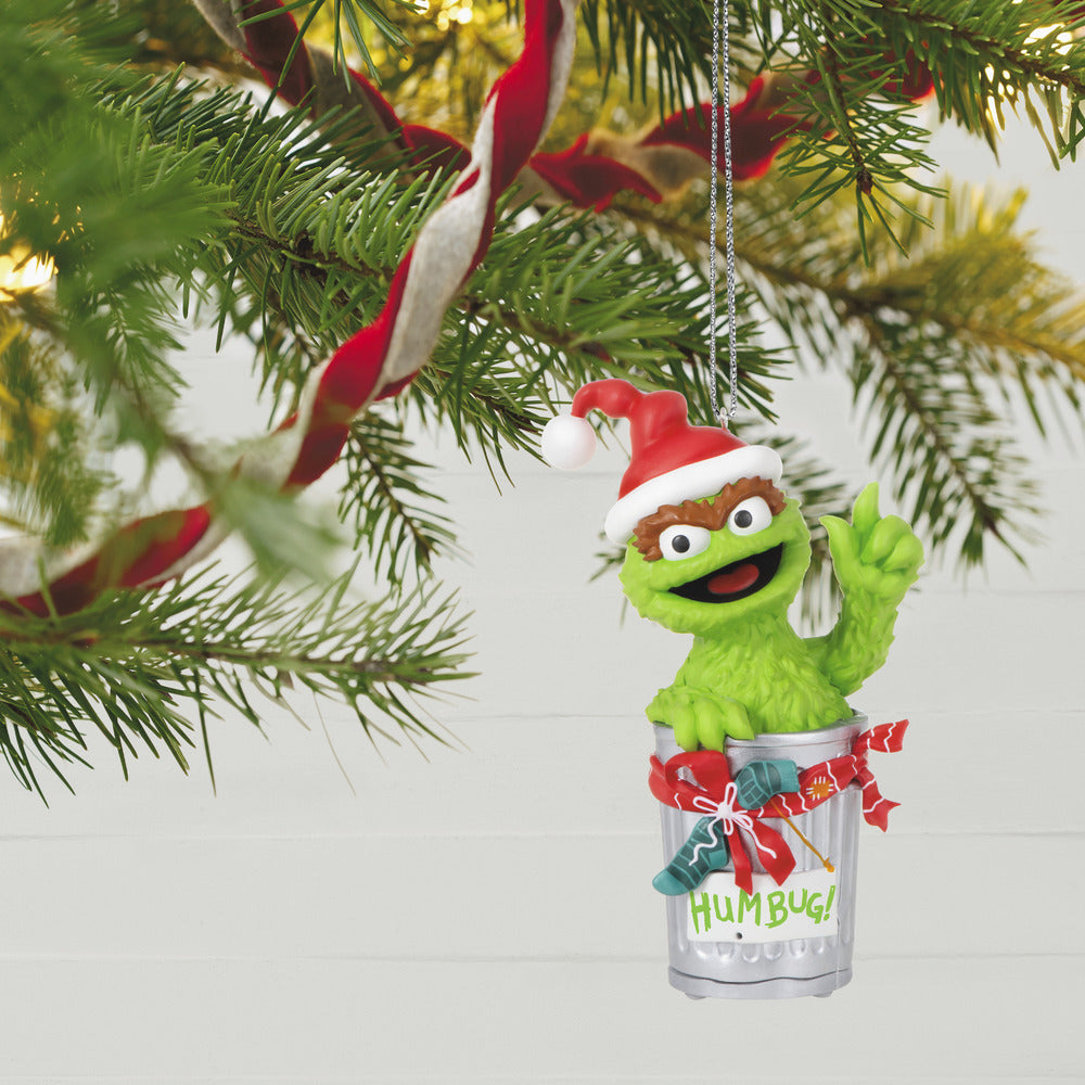 2022 Hallmark Keepsake Ornament - Sesame Street Oscar the Grouch Peekbuster with Motion-Activated Sound