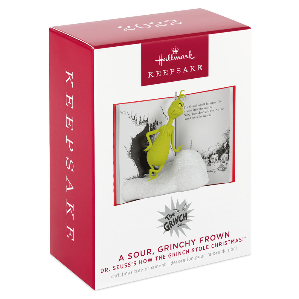 2022 Hallmark Keepsake Ornament - Dr. Seuss's How the Grinch Stole Christmas! A Sour Grinchy Frown