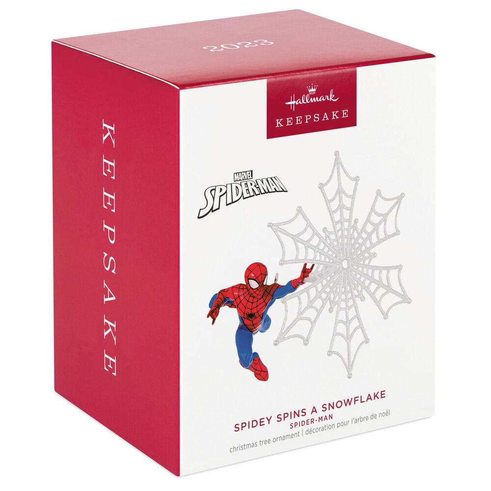 2023 Hallmark Keepsake Ornament - Marvel Spider-Man Spins a Snowflake