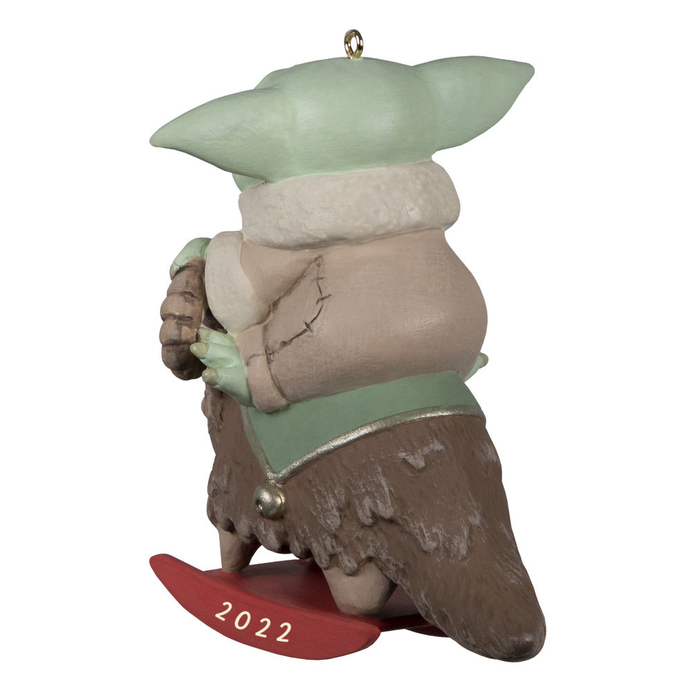 2022 Hallmark Keepsake Ornament - Star Wars: The Mandalorian Jedi in Training Grogu on Rocking Bantha