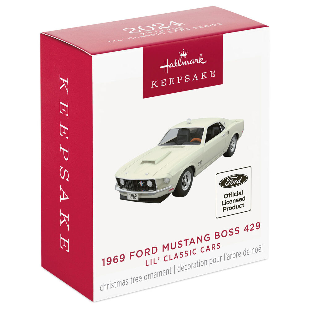 2024 Hallmark Keepsake Ornament - Lil' Classic Cars 1969 Ford Mustang Boss 429 Metal (Mini)