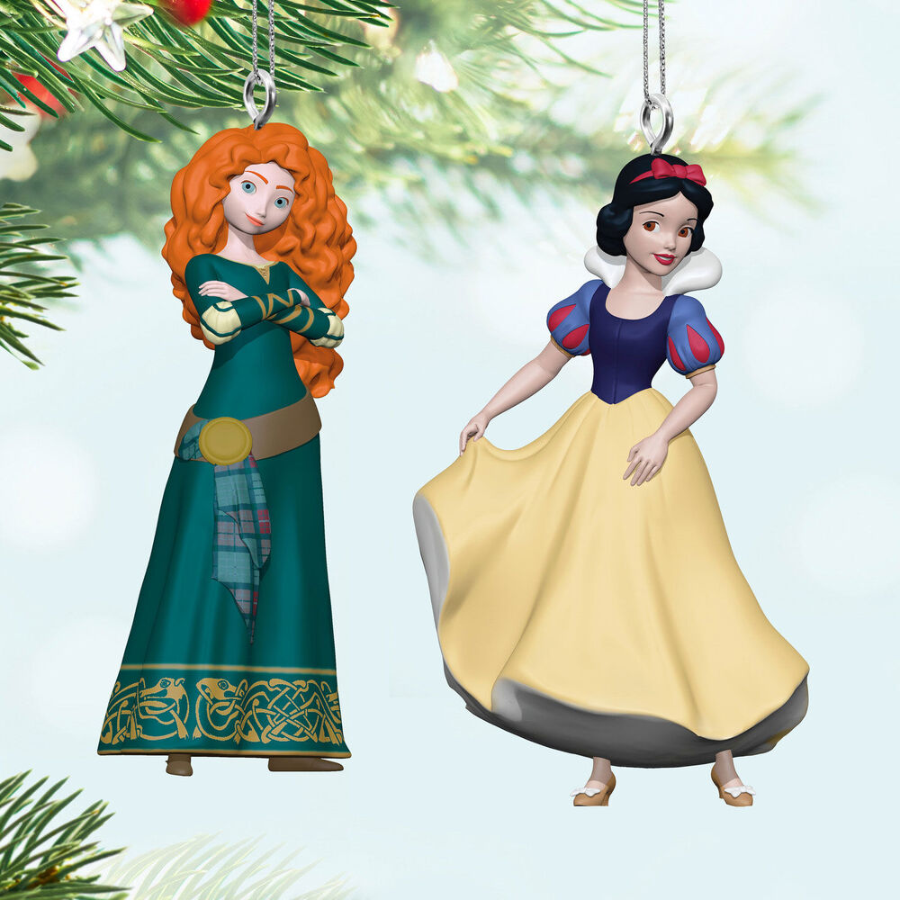 2024 Hallmark Keepsake Ornament - Disney Princesses Merida and Snow White (Mini Set of 2)