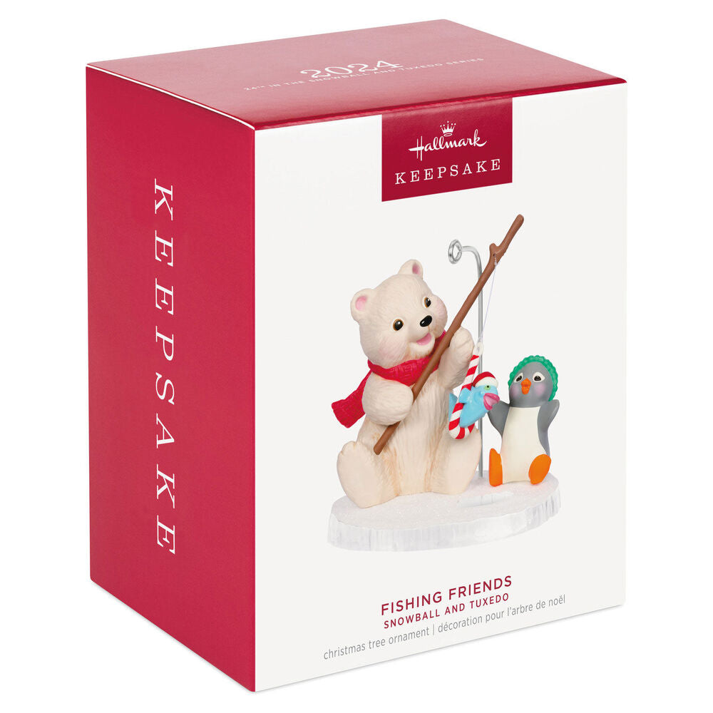 2024 Hallmark Keepsake Ornament - Snowball and Tuxedo Fishing Friends