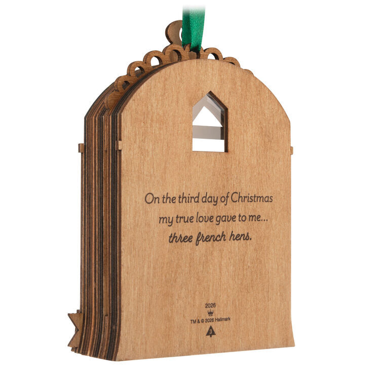2026 Hallmark Keepsake Ornament - Twelve Days of Christmas French Hens Papercraft