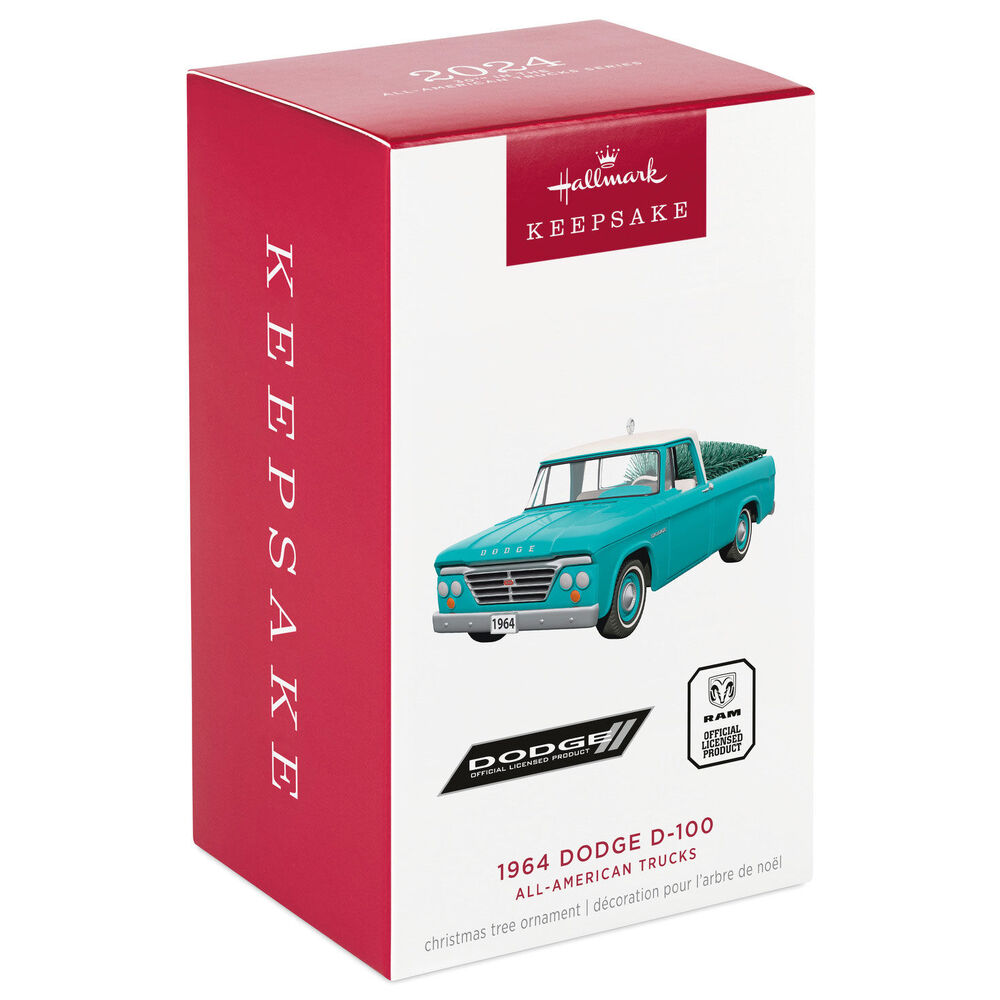 2024 Hallmark Keepsake Ornament - All-American Trucks 1964 Dodge D-100 Metal