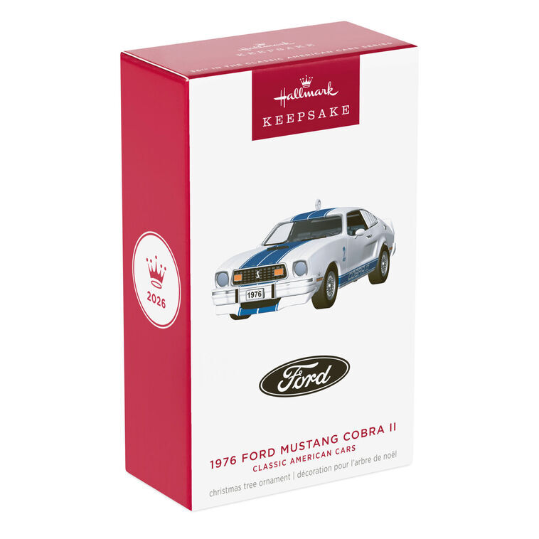 2026 Hallmark Keepsake Ornament - Classic American Cars 1976 Ford Mustang Cobra II Metal