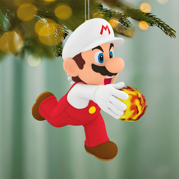 2026 Hallmark Keepsake Ornament - Nintendo Super Mario Powered Up with Mario Fire Mario