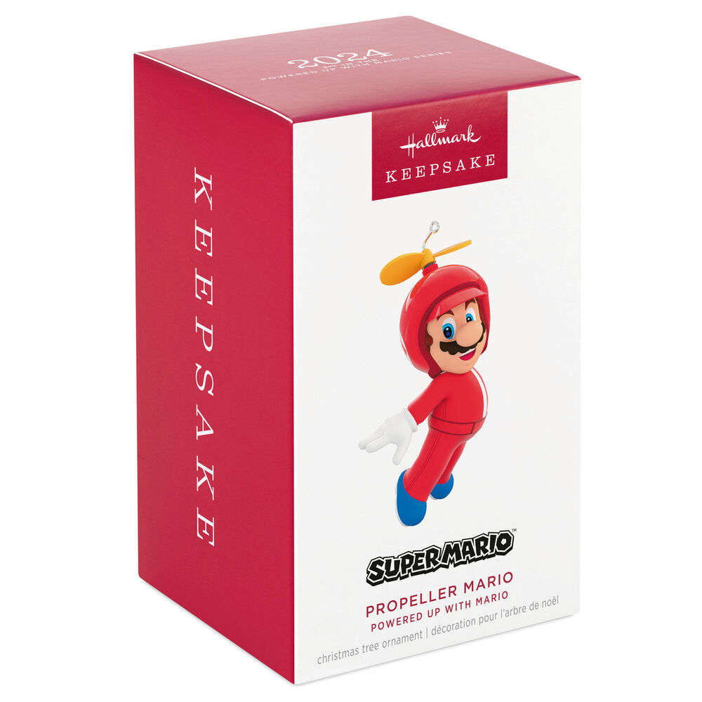 2024 Hallmark Keepsake Ornament - Nintendo Super Mario Powered Up With Mario Propeller Mario
