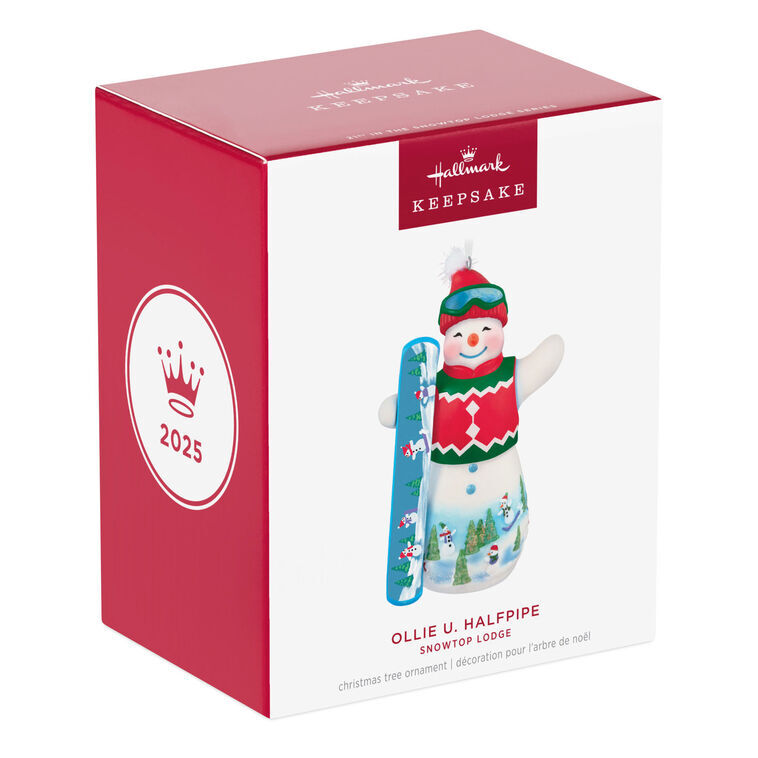 2025 Hallmark Keepsake Ornament - Ollie U. Halfpipe (21st in the Snowtop Lodge Series)