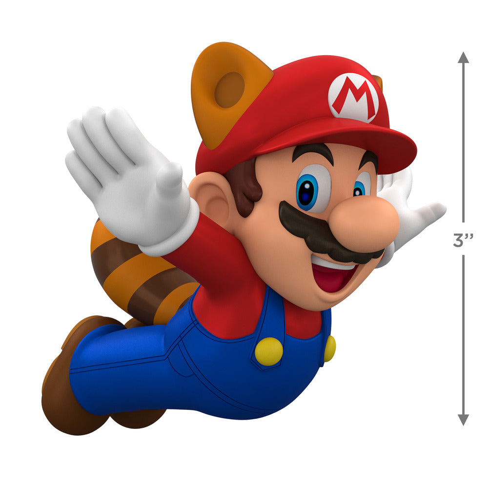 2022 Hallmark Keepsake Ornament - Nintendo Super Mario Powered Up With Mario Raccoon Mario