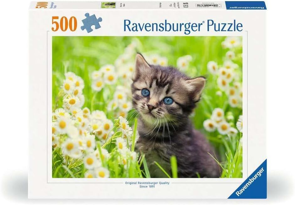 Ravensburger Puzzle 500pc - Kitten in the Meadow