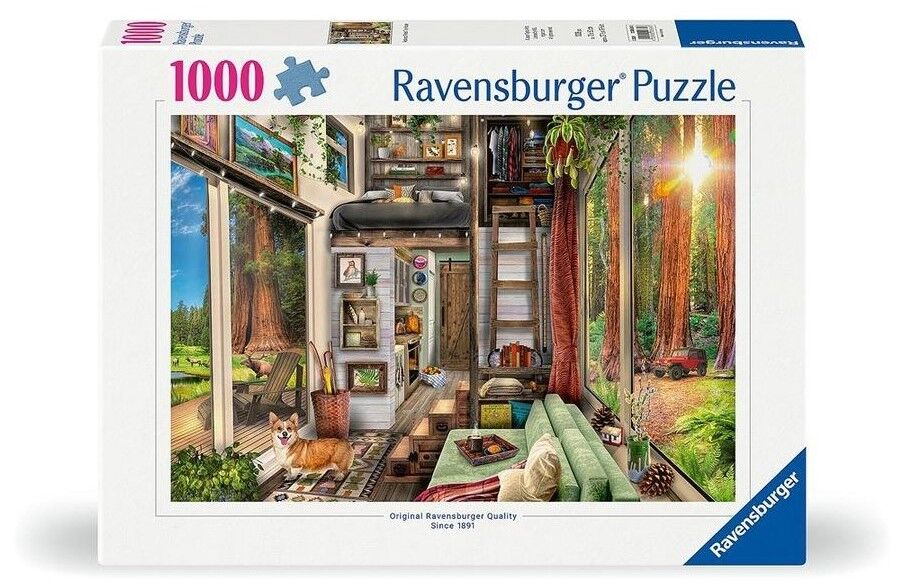 Ravensburger Puzzle 1000pc - Redwood Forest Tiny House