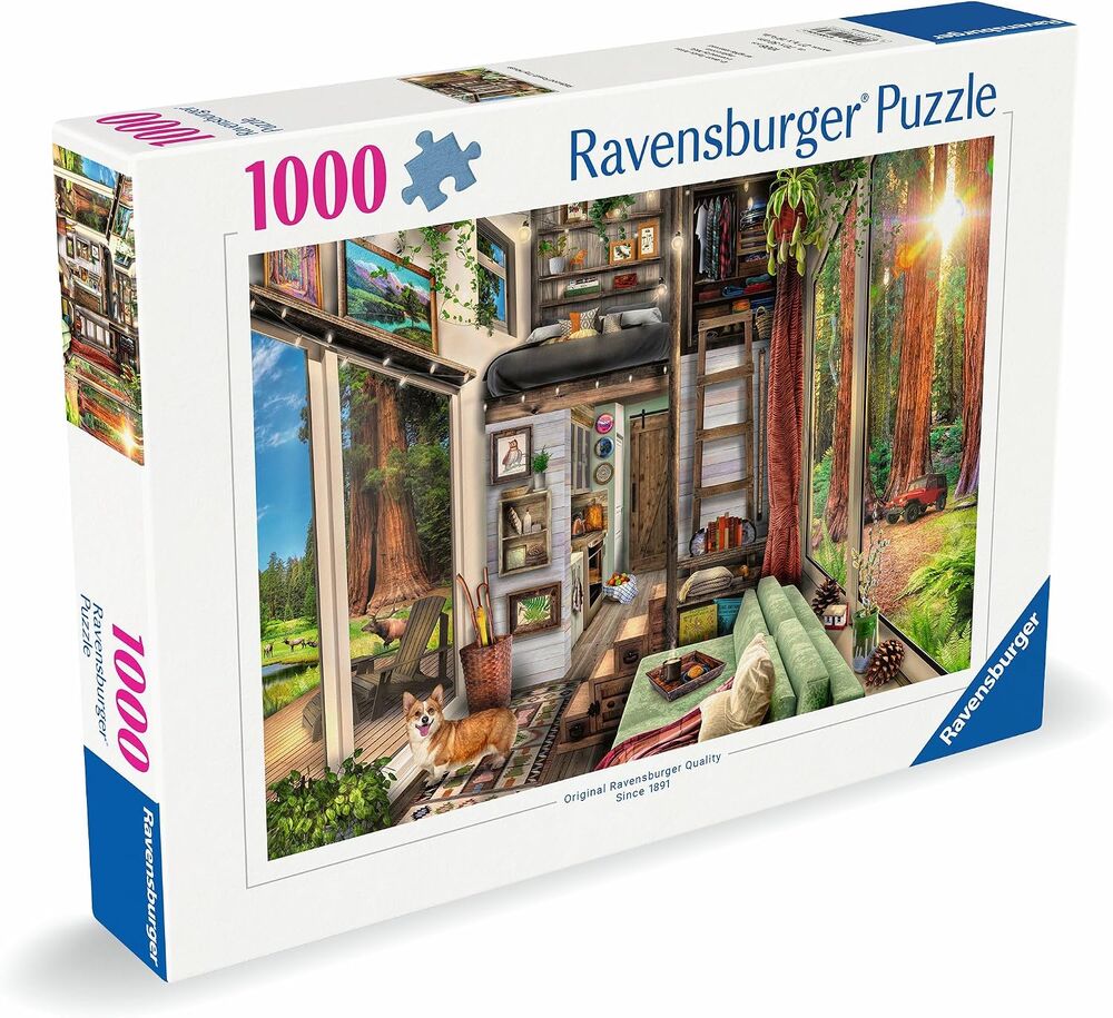 Ravensburger Puzzle 1000pc - Redwood Forest Tiny House