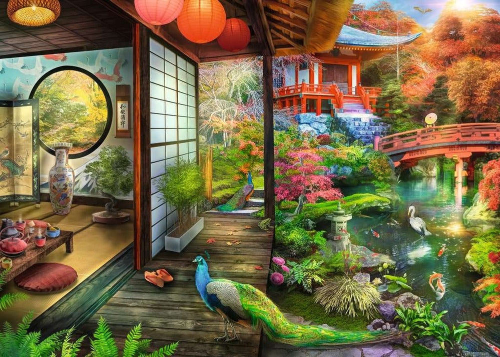 Ravensburger Puzzle 1000pc - Japanese Garden Teahouse