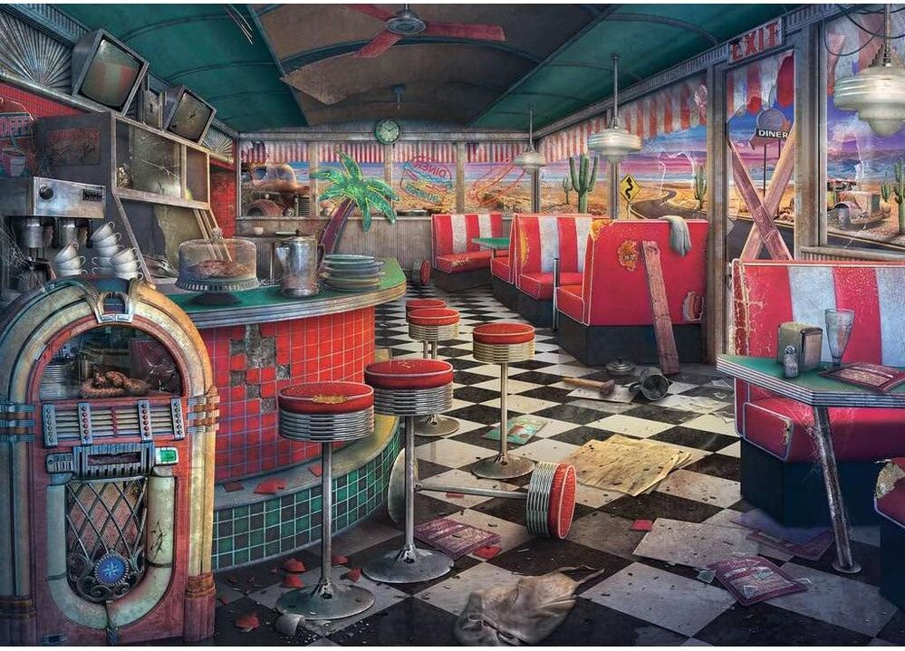 Ravensburger Puzzle 1000pc - Decaying Diner