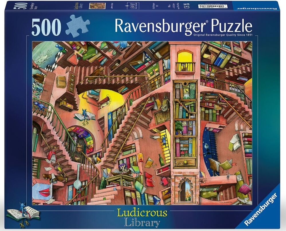 Ravensburger Puzzle 500pc - Ludicrous Library