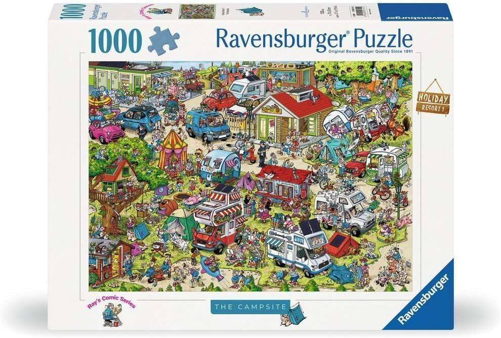 Ravensburger Puzzle 1000pc - Holiday Resort No. 1: The Campsite