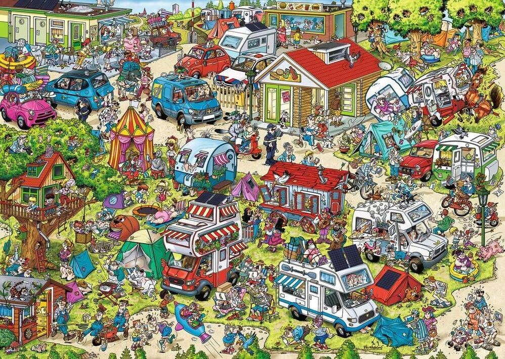 Ravensburger Puzzle 1000pc - Holiday Resort No. 1: The Campsite