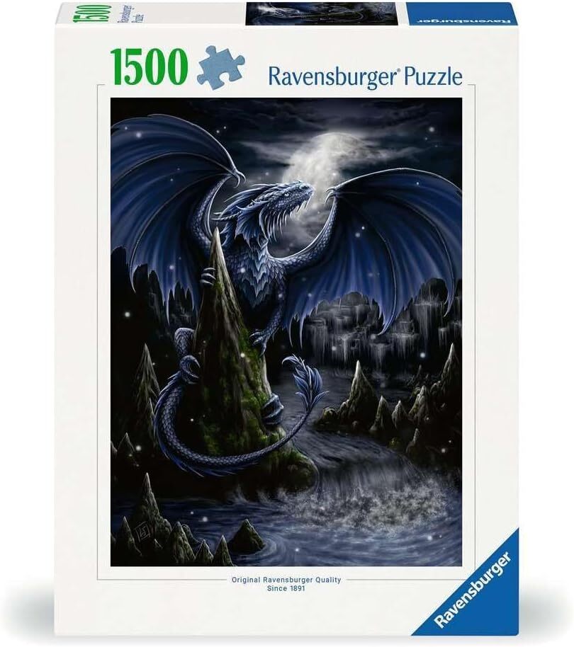 Ravensburger Puzzle 1500pc - The Black and Blue Dragon