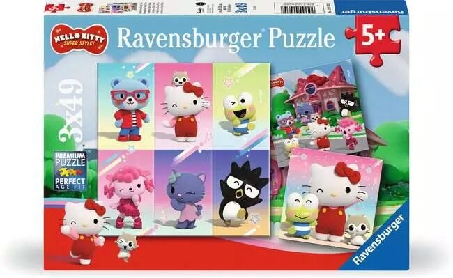 Ravensburger Puzzle 3x49pc - Hello Kitty